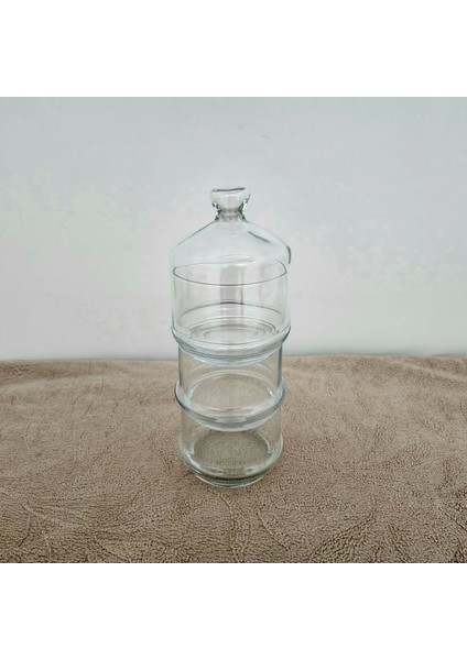 Beyaz 3 Katlı Cam Sunum Standı, Kurabiye, Kek, Şeker, Draje Için Şık Sunum fırsatları