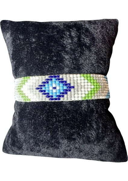 1920 El Yapımı Tezgah Dokuma Kum Boncuk Bileklik