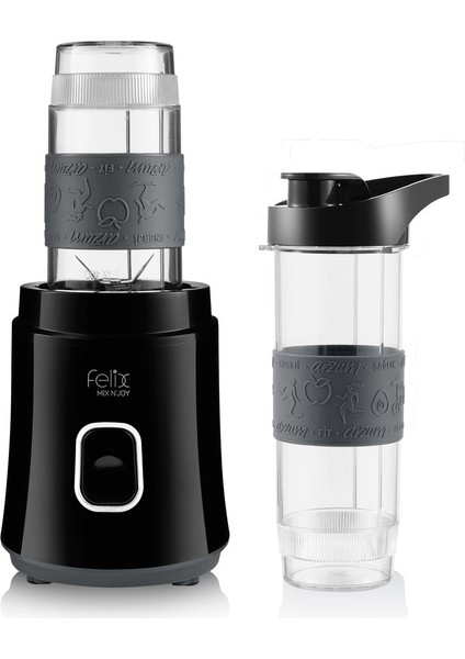 Kişisel Blender Seti 570ML ve 400ML Şişe, 600W, Siyah Renkli fiyatları
