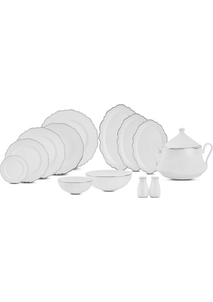Moon Platin 85 Parça 12 Kişilik Yemek Takımı