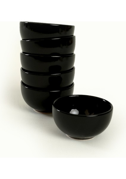 Mini Siyah Çerezlik ve Sosluk Seti, 8 Cm, 6 Adet modelleri