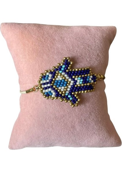 1689 El Yapımı Fatma Ana Eli Kum Boncuk Bileklik