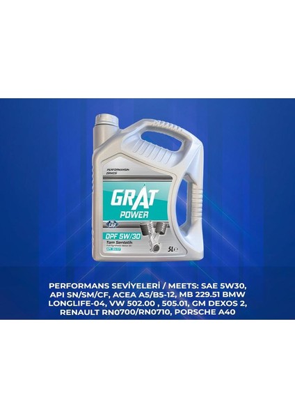 Motor Yağı Partiküllü 5-Lt 5W30 C3 Sn/sm/cf
