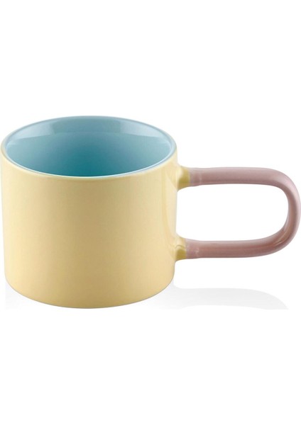 Sarı Porselen Kupa 270 Ml, Şık ve Dayanıklı Ev ve Ofis Kullanımı Için Ideal.