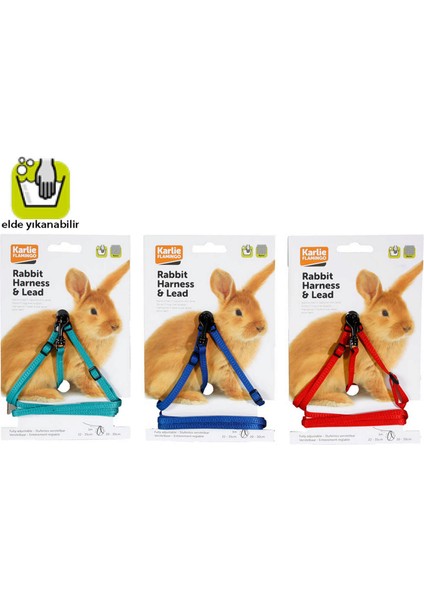 Msa-Shop Karlıe Tavşan Tasma+Uzatma 100CM / 20-30CM