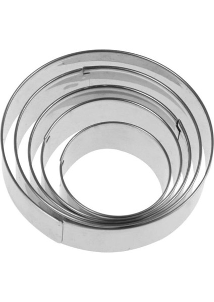 Metal Yuvarlak Kurabiye Kalıbı Seti, 5 Parça, Çok Renkli, Lezzetli Şekiller Yaratın indirimleri