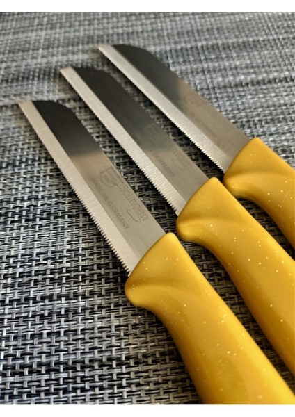 12'li Parlak Sarı Meyve Bıçak Seti, Şık ve Kullanışlı Tasarım fiyatları