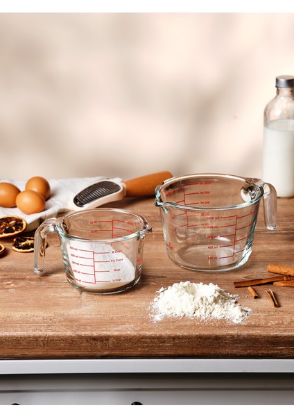 500 ml Borosilikat Ölçü Kabı, Beyaz, Dayanaklı ve Pratik Kullanım indirimleri