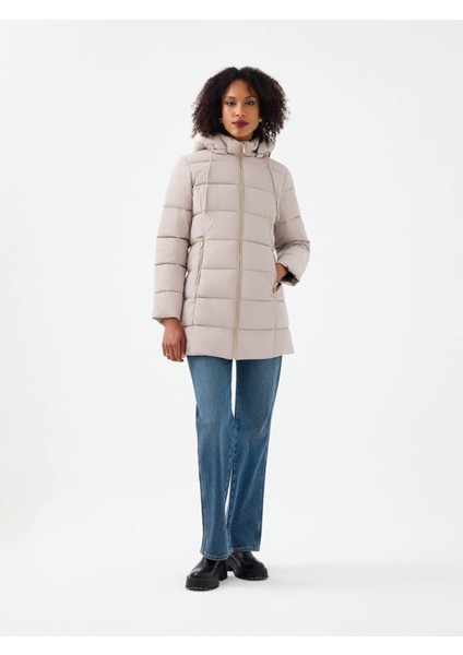 Regular Fit Bej Kadın Mont LF2041091 fiyatları