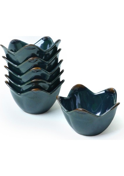 Zümrüt Zambak Çerezlik ve Sosluk Takımı, 12 Cm, 6'lı Set indirimleri