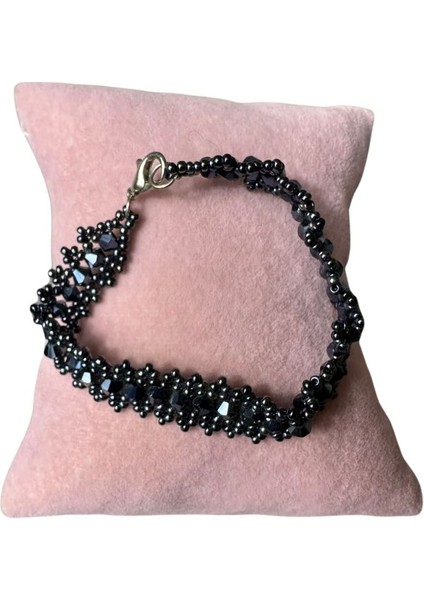 0540 El Yapımı Kristal Boncuk Bileklik / Lacivert modelleri