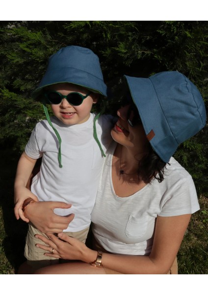 Anne Model Çift Taraflı Bucket Şapka - Uv Güneş Korumalı