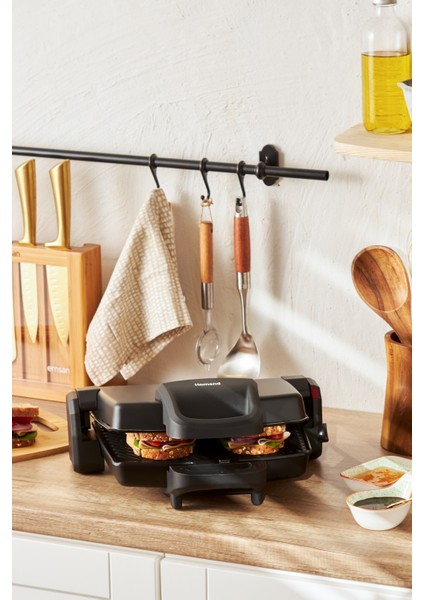 Çıkarılabilir Plakalı 4 Dilim Tost Makinesi, 1800 W, Şık Siyah Tasarım modelleri