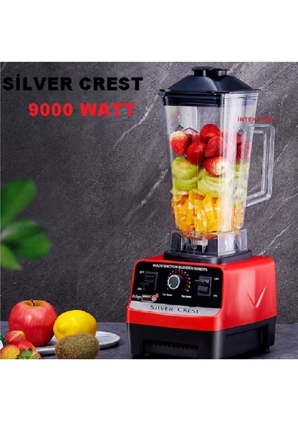 9000W Çok Fonksiyonlu Ev Tipi Buz Kırıcı Öğütücü, 2.5l Çift Sürahi, Kırmızı modelleri