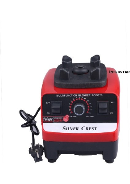 9000W Çok Fonksiyonlu Ev Tipi Buz Kırıcı Öğütücü, 2.5l Çift Sürahi, Kırmızı