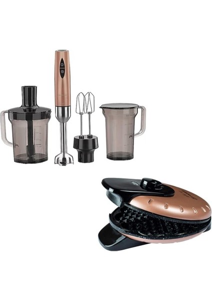 Pembe Set: Blender ve Waffle Makinesi, Şık ve Kullanışlı, Hızlı ve Pratik Kullanım