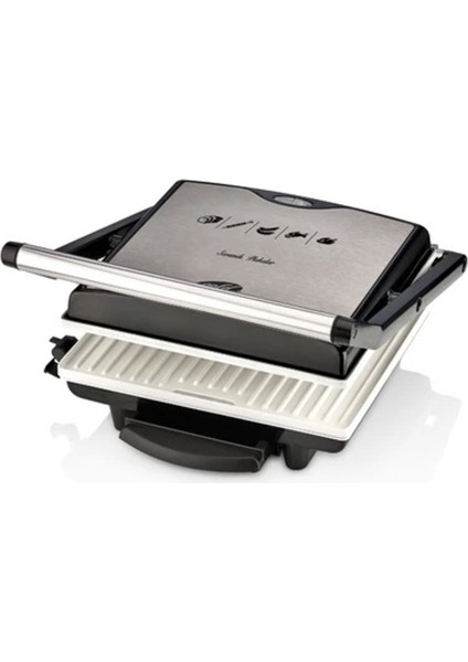 1800W Seramik Tost ve Izgara Makinesi, Beyaz, Pratik ve Şık Tasarım modelleri