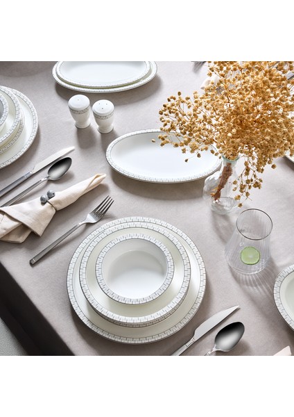 Alaia Stella Platin 60 Parça 12 Kişilik Yemek Takımı fiyatları