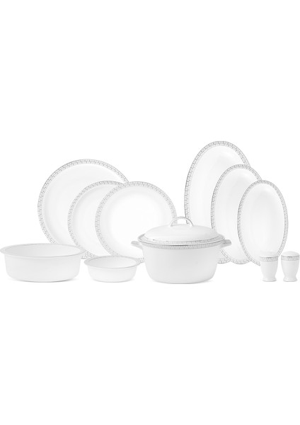 Alaia Stella Platin 60 Parça 12 Kişilik Yemek Takımı