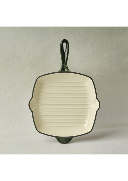 Heritage Demir Döküm Emayeli Grill Tava Yeşil 26 cm