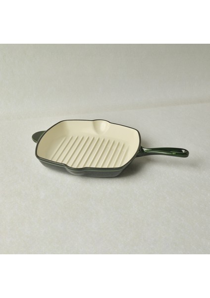 Heritage Demir Döküm Emayeli Grill Tava Yeşil 26 cm fiyatları