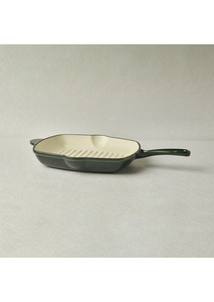 Heritage Demir Döküm Emayeli Grill Tava Yeşil 26 cm modelleri