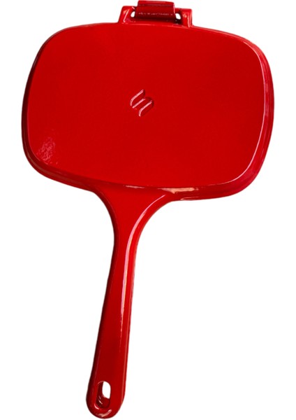 Kırmızı Demir Döküm Ocak Üstü Tost Makinesi, Şık ve Kullanışlı Tasarım