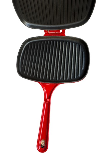 Kırmızı Demir Döküm Ocak Üstü Tost Makinesi, Şık ve Kullanışlı Tasarım modelleri