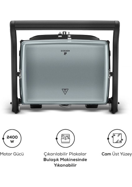 Şık Siyah Tost Makinesi, Güçlü ve Dayanıklı, Hızlı Isıtma, Kolay Kullanım indirimleri