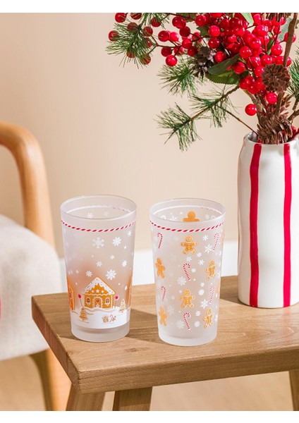 Yılbaşı Temalı Cam Bardak Seti 2'li 570 ml (W5) fiyatları