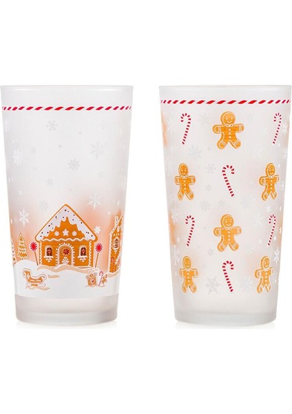 Yılbaşı Temalı Cam Bardak Seti 2'li 570 ml (W5) indirimleri