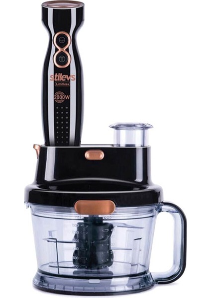2000W Limitless El Blender Seti - Şık Siyah Renk Seçeneği
