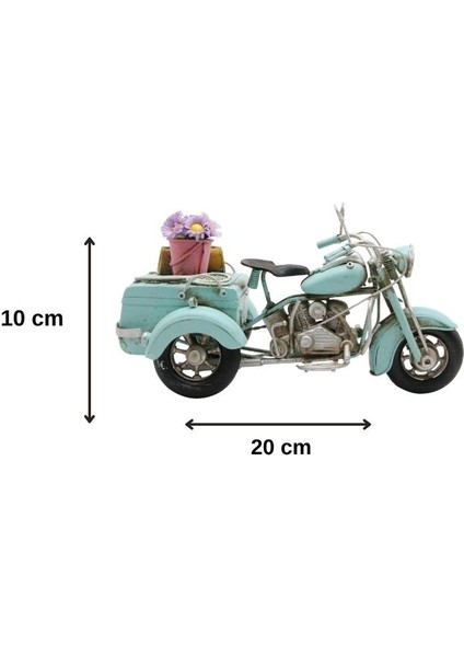 Dekoratif Metal 3 Tekerlekli Motorsiklet
