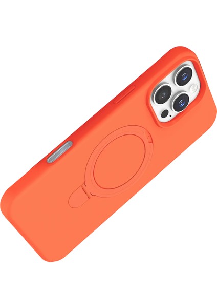 Msa-Shop Newface Apple Iphone 16 Pro Regal Magsafe Standlı Kapak - Turuncu modelleri