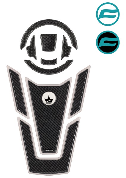 CF-650/MT DEPO VE DEPO KAPAĞI ULTIMATE 6D KARBON KAYDIRMAZ TANK PAD CFDKS01