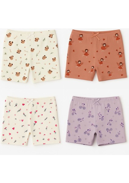 Kız Çocuk Pamuklu Boxer 6’lı Paket - Günlük Iç Giyim
