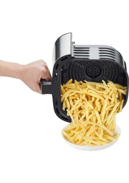 4,5 Lt Dokunmatik Ekranlı Yağsız Fritöz, 1500W, Siyah, Garantili indirimleri