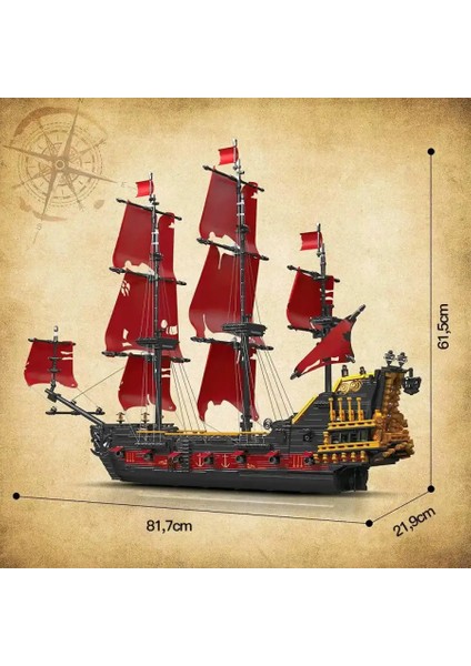 Mould King 3139 Parça Korsan Gemi PUZZLE-13109 modelleri