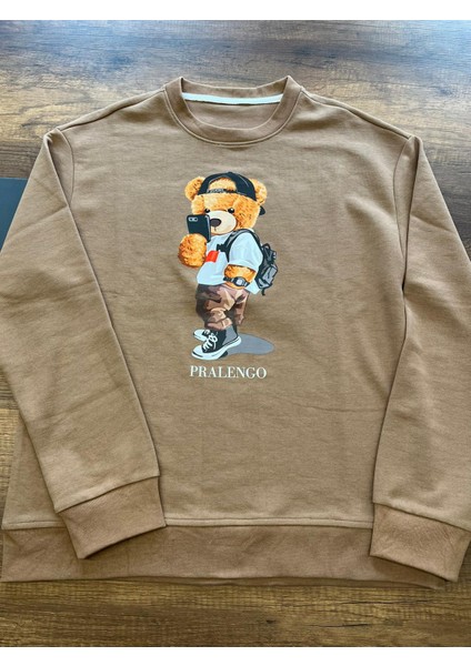 Unisex Oversize Sweatshirt Açık Kahve fiyatları