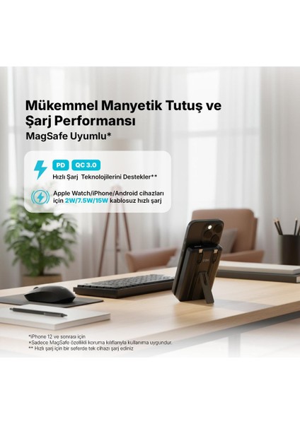 Recharger M 10.000MAH Magsafe Uyumlu Pd 20W Lightning ve Usb-C Dahili Kablolu Stantlı 2BB237S indirimleri