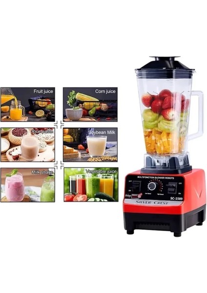 Yüksek Güçlü Profesyonel Blender, Meyve ve Sebze Öğütücü, Kırmızı Renk, Çok Amaçlı