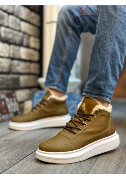 ET0151 Içi Kürklü Bağcıklı Vizon Erkek Tarz Spor Bot fiyatları