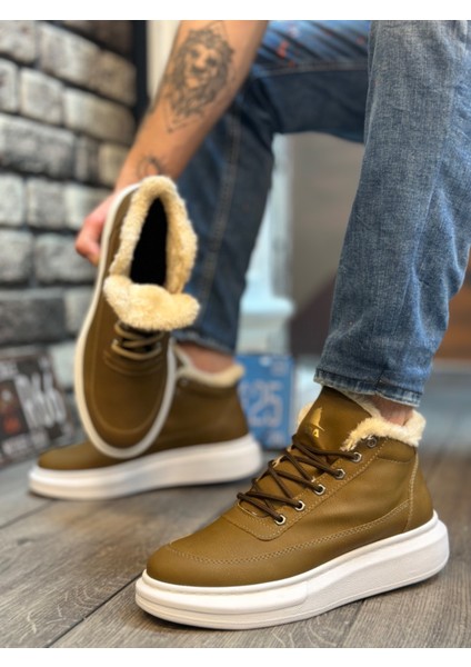 ET0151 Içi Kürklü Bağcıklı Vizon Erkek Tarz Spor Bot modelleri