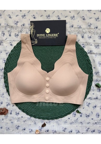 Elise Ithal Fitilli Önü Çıtçıt Düğmeli Açılabilen Üstün Kalite Dikişsiz Lazer Kesim Bralet modelleri