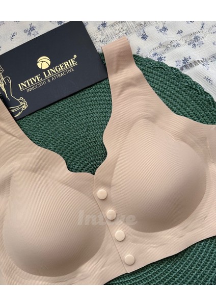 Elise Ithal Fitilli Önü Çıtçıt Düğmeli Açılabilen Üstün Kalite Dikişsiz Lazer Kesim Bralet indirimleri