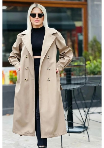 Balon Kol Manşetli Trençkot