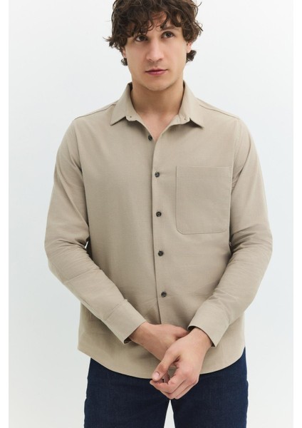 Regular Fit Taş Rengi Erkek Gömlek modelleri