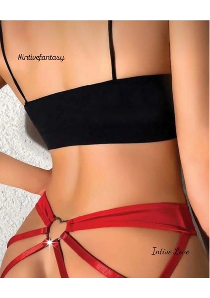 Intive Kalp Aksesuar Detaylı Ipli Ağı Açık Fantasy String/tanga