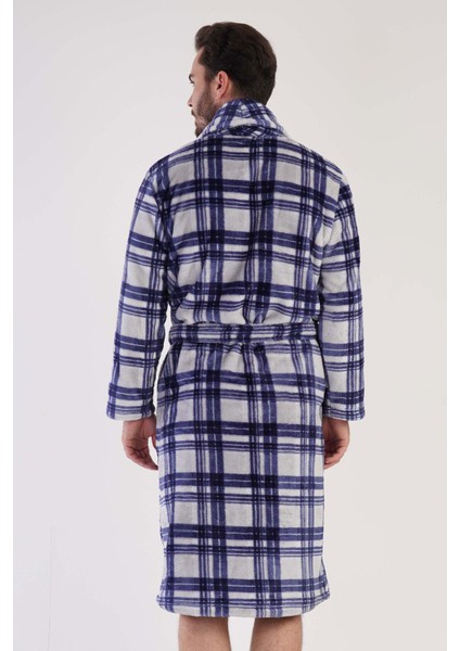 Erkek Indigo Renk Welsoft Uzun Kollu Kuşaklı Cepli Sabahlık C5T7N0303 fırsatları