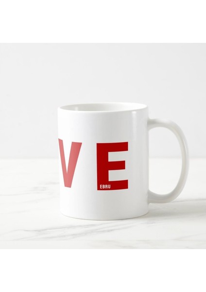 Kişiye Özel Sevgi Dolu Kupa Çift Seti, Mutluluk ve Sevgi Teması modelleri